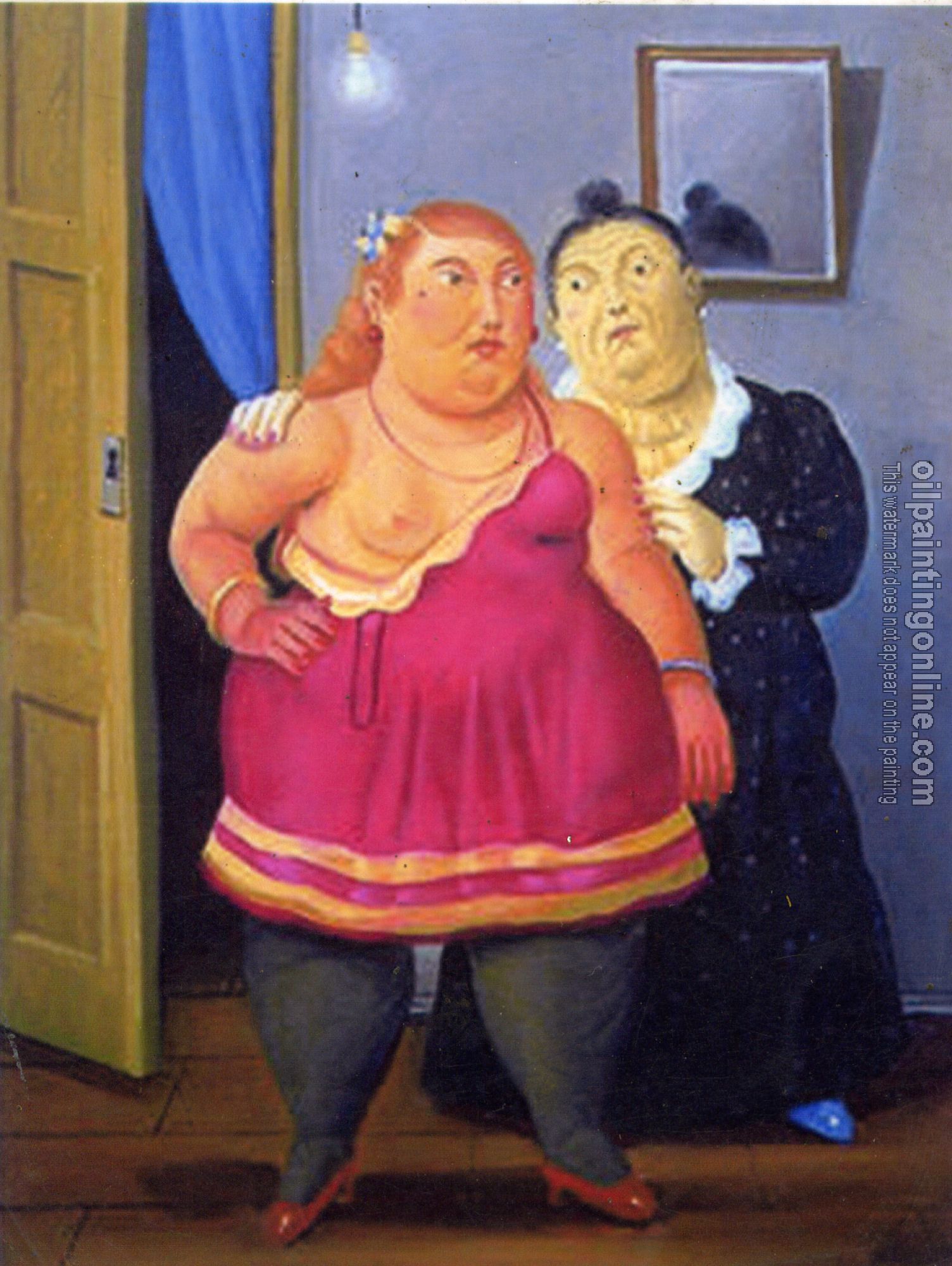 Botero, Fernando - Abstract oil painting.